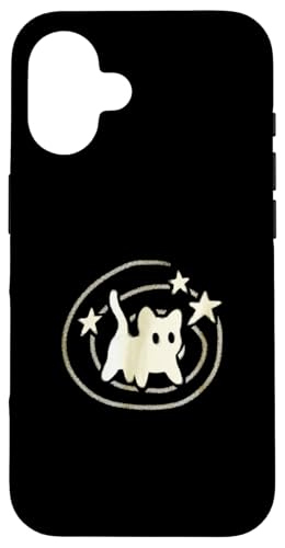 90er Jahre Y2K Gruselige Kater Katze hat Angst unter Sternenschwanz Hülle für iPhone 16 von Y2K 90s Cat Tomcat for Women Men
