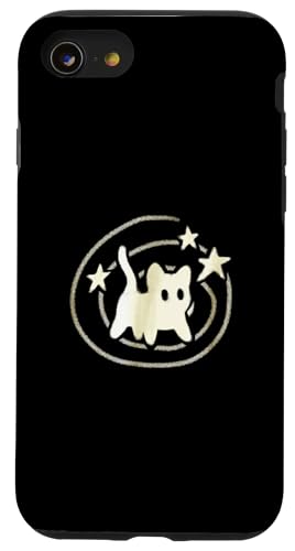 90er Jahre Y2K Gruselige Kater Katze hat Angst unter Sternenschwanz Hülle für iPhone SE (2020) / 7 / 8 von Y2K 90s Cat Tomcat for Women Men