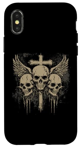 Hülle für iPhone X/XS Totenkopf Kreuz Y2K Grunge Ästhetisch Alt Goth Totenkopf Kreuz Gothic Hülle für iPhone X/XS Totenkopf Kreuz Y2K Grunge Ästhetisch Alt Goth Totenkopf Kreuz Gothic von Y2K Alt Clothes Grunge Tees For Men & Women