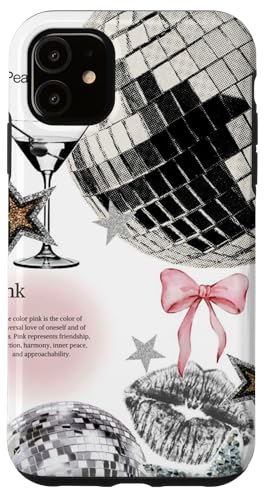 Hülle für iPhone 11 Discokugel & Martini Cocktail Y2K Star Coquette Collage von Y2K Star Coquette Collage