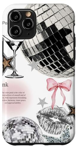 Hülle für iPhone 11 Pro Discokugel & Martini Cocktail Y2K Star Coquette Collage von Y2K Star Coquette Collage