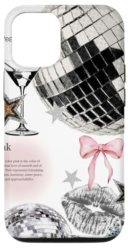 Hülle für iPhone 12/12 Pro Discokugel & Martini Cocktail Y2K Star Coquette Collage von Y2K Star Coquette Collage