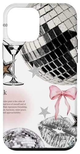 Hülle für iPhone 12 mini Discokugel & Martini Cocktail Y2K Star Coquette Collage von Y2K Star Coquette Collage