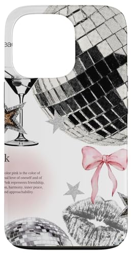 Hülle für iPhone 13 Pro Discokugel & Martini Cocktail Y2K Star Coquette Collage von Y2K Star Coquette Collage