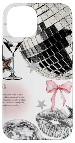 Hülle für iPhone 14 Discokugel & Martini Cocktail Y2K Star Coquette Collage von Y2K Star Coquette Collage