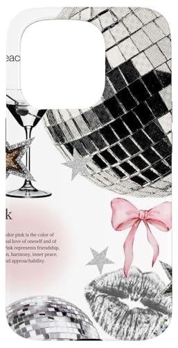 Hülle für iPhone 15 Pro Discokugel & Martini Cocktail Y2K Star Coquette Collage von Y2K Star Coquette Collage