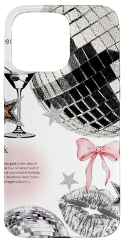 Hülle für iPhone 15 Pro Max Discokugel & Martini Cocktail Y2K Star Coquette Collage von Y2K Star Coquette Collage