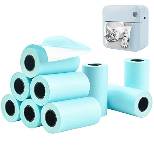 YAANBUNB 9 Rollen Thermodrucker Rollen Selbstklebend Thermorollen 57mm x 30mm Thermodruckerpapier Rolle Druckrolle Thermopapier Mini Drucker Sticker Rollen Thermal Printer Sticker für Fotodrucker von YAANBUNB