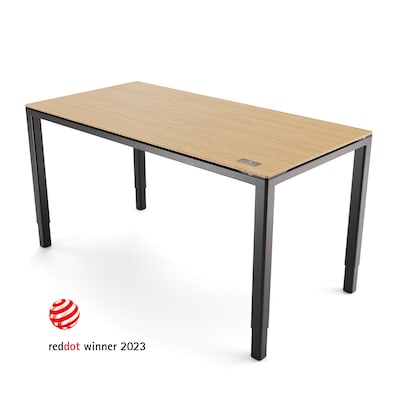 Yaasa Desk Four Bambus 160x80cm - Schwarzes Gestell von YAASA