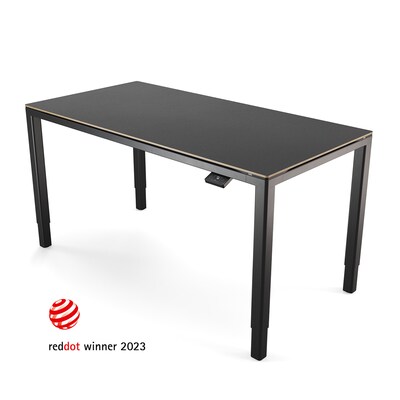 Yaasa Desk Four Multiplex 160x80cm - Dunkelgraue Platte mit schwarzem Gestell Yaasa Desk Four Multiplex 160x80cm - Dunkelgraue Platte mit schwarzem Gestell von YAASA