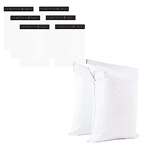 6 Stück 80x95cm Weiß Versandbeutel Plastik Versandtaschen,Versandtüten für Kleidung Groß,Selbstklebend Poly Kunststoffbeutel Wasserdichte Kuriertaschen Paket Tüten für Versand Warensendung Textilien von YAAVAAW