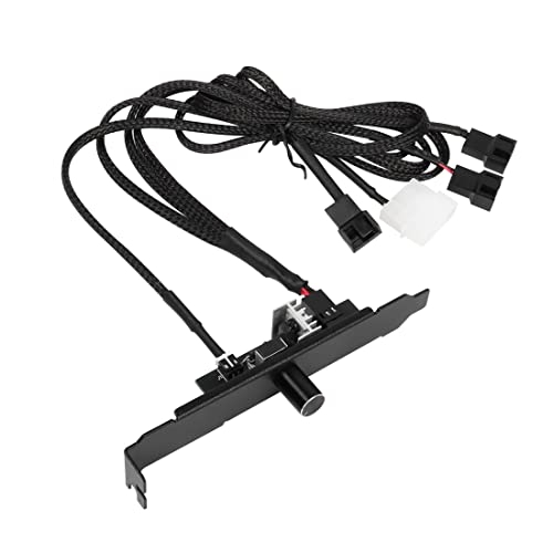 Lüfter-Hub CPU-Kühlung YACSEJAO 12V 3/4pin PC 3 Kanäle Lüfter Hub 1Knob Kühler Lüfter Geschwindigkeitsregler (1Knob IDE) von YACSEJAO
