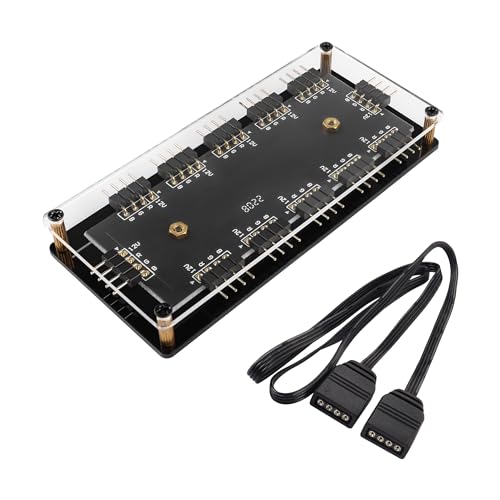 YACSEJAO 12V 4Pin RGB Hub LED Splitter 4 Pins 10 Port LED Splitter Kabel LED Strip Connector 1 zu 10 Y Splitter für RGB 5050 3528 LED Lichtstreifen mit 50CM Verlängerungskabel von YACSEJAO