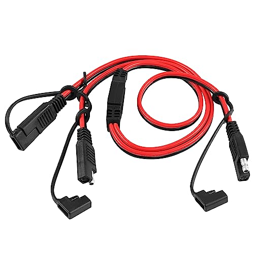 YACSEJAO 14AWG SAE Y Splitter Kabel 2FT SAE 1 auf 2 Batterie Ladeleistung Automotive Connector Kabel für Camp Trailer Solarpanels Batterie von YACSEJAO