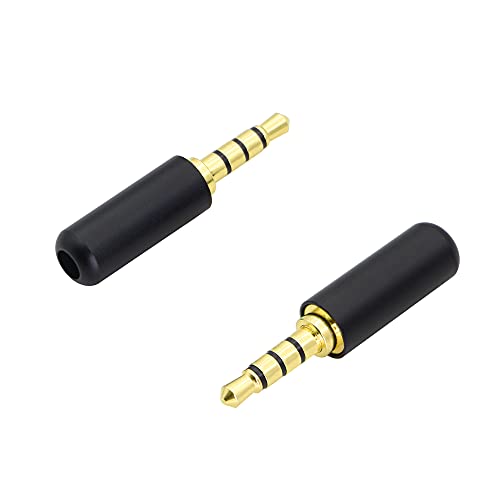 YACSEJAO 3,5 mm 4 Pole Kopfhörer Lötbuchse Stecker Kopfhörer Reparaturbuchse Kabelstecker Lötadapter 2er Pack von YACSEJAO