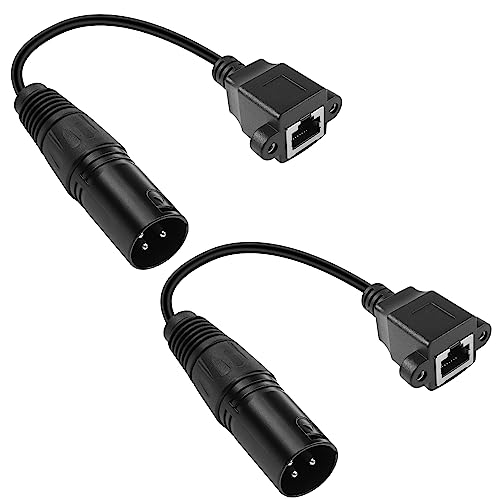 YACSEJAO 3 Pin XLR auf RJ45 Adapter 2PCS RJ45 auf XLR DMX Kabel 15CM XLR 3pin auf RJ45 Adapterkabel für Bühne und Tonstudio YACSEJAO 3 Pin XLR auf RJ45 Adapter 2PCS RJ45 auf XLR DMX Kabel 15CM XLR 3pin auf RJ45 Adapterkabel für Bühne und Tonstudio von YACSEJAO