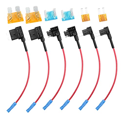 YACSEJAO Car Add-a-Circuit Fuse Tap Set 12V Sicherungshalter mit Standard Micro 2 Blade & Low Profile Fuse Taps für Auto RV LKW Motorrad Boot, 3 Paare YACSEJAO Car Add-a-Circuit Fuse Tap Set 12V Sicherungshalter mit Standard Micro 2 Blade & Low Profile Fuse Taps für Auto RV LKW Motorrad Boot, 3 Paare von YACSEJAO