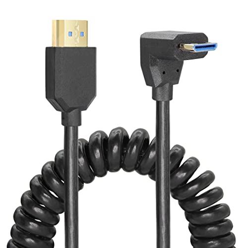 YACSEJAO HDMI-Kabel, rechtwinklig, 8 K, 48 Gbit/s, HDMI 2.1, Mini-HDMI-Stecker, Teleskopkabel, High Speed (DOWN) von YACSEJAO