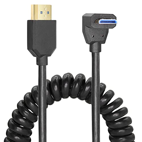 YACSEJAO HDMI-Kabel, rechtwinklig, 8 K, 48 Gbit/s, HDMI 2.1, Mini-HDMI auf HDMI-Stecker, Teleskopkabel, High Speed (UP) von YACSEJAO