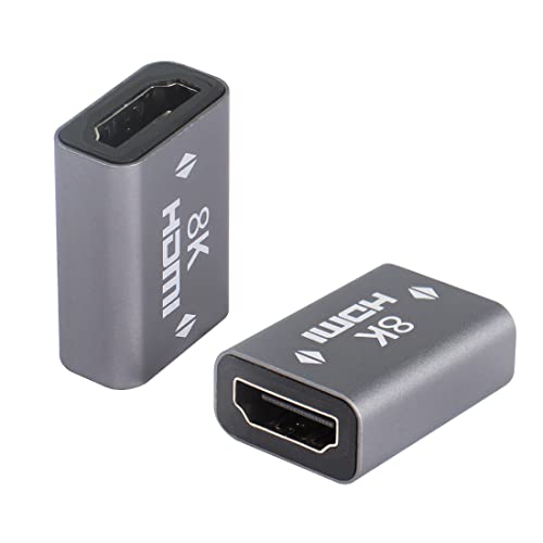YACSEJAO HDMI-Koppler 2er-Pack 8K HDMI-Adapter Buchse auf Buchse HDMI-Anschluss unterstützt 3D für HDTV, Computer, PC, Monitor, Laptop, Projektor und mehr von YACSEJAO