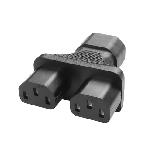 YACSEJAO IEC 320 C14 auf Dual C13 Adapter C14 auf 2 x C13 UPS Server Y Splitter für Computer, Projektor, Scanner, Drucker, etc. von YACSEJAO