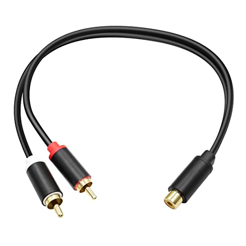 YACSEJAO RCA Splitter Kabel RCA Y Adapter Stecker 1 Buchse auf 2 Stecker RCA Verlängerungskabel für Subwoofer, Lautsprecher, AMP, Plattenspieler, Empfänger, Heimkino von YACSEJAO