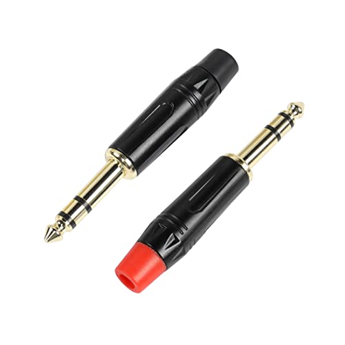 YACSEJAO TRS 1/4 Zoll Audio-Stecker 2 Stück 6,35 mm Stereo-Audiostecker 1/4 Zoll Löttyp Stereo-Stecker für DJ-Mixer, Lautsprecher, Gitarrenkabel, Phono-Patchkabel YACSEJAO TRS 1/4 Zoll Audio-Stecker 2 Stück 6,35 mm Stereo-Audiostecker 1/4 Zoll Löttyp Stereo-Stecker für DJ-Mixer, Lautsprecher, Gitarrenkabel, Phono-Patchkabel von YACSEJAO
