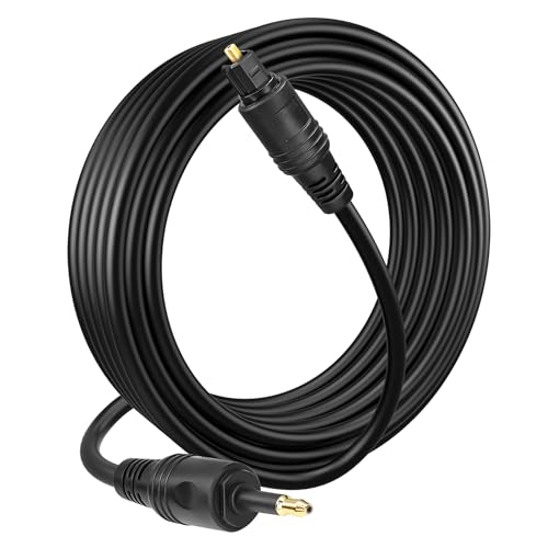 YACSEJAO Toslink zu Mini Toslink Audiokabel 6FT Toslink Digital zu 3,5 mm Mini Digital Optisch S/PDIF Kabel/Glasfaserkabel für HDTV, Heimkino, Soundbar von YACSEJAO