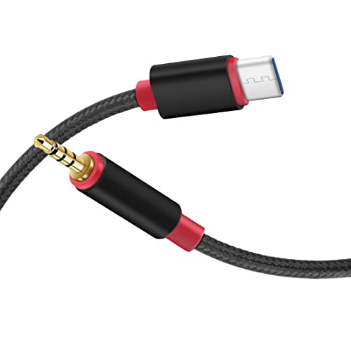 YACSEJAO USB-C-auf-3,5-mm-AUX-Kabel, 90 cm, Typ-C-Adapter auf 0,6 cm Kopfhörer, Stereo-Kabel, Auto-AUX-Auto-Audio-Headset-Kabel von YACSEJAO