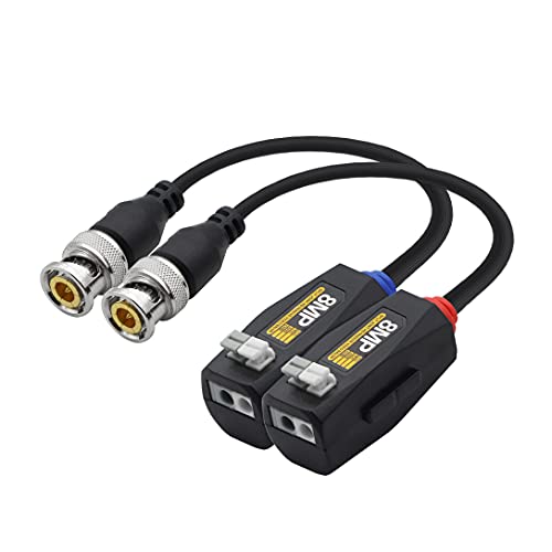 YACSEJAO Video Balun HD-CVI TVI AHD CVBS Passiver Anschluss BNC Video Balun Transceiver Kabel für 4K 1080P 960P 720P 8MP 6MP 5MP 4MP 3MP CCTV Security DVR Überwachungskamerasystem - 1 Paar von YACSEJAO