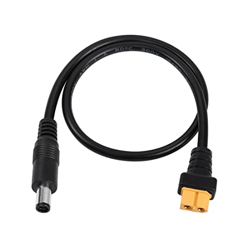 YACSEJAO XT60 auf DC Adapterkabel XT60 Stecker Bullet Connector auf DC 7,4 mm x 5,0 mm Stecker Stecker Adapter für Laptop (XT60 Buchse 30 cm) von YACSEJAO