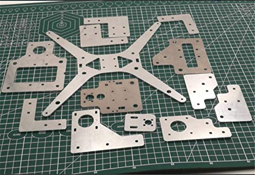 YAKESTYLE Druckerteile- 1 STÜCKE 3D Aluminium-Platten-Upgrade-Kit für 3D-Drucker Aluminiumteile Linearschiene (Size : Dual Set) von YAKESTYLE
