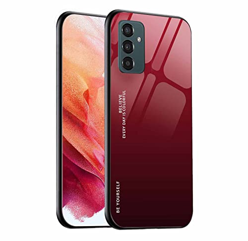 YAKUN Hülle aus Farbverlauf für Samsung Galaxy M23 5G (6.6") Hülle, Silikon Soft TPU-Rahmen und Gehärtetes Glas Zurück Schock-Absorption Schutzhülle Handyhülle Cover Case - 5 von YAKUN