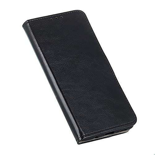 YAKUN Hülle für Samsung Galaxy A03 Lederhülle, Premium PU + TPU Flip Case Brieftasche Schutzhülle Handyhülle mit Ständer Funktion/Kartensteckplätzen, Schwarz von YAKUN