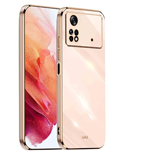 YAKUN Hülle für Xiaomi Poco M4 Pro 4G Hülle, Soft TPU Ultra Thin Cover Handyhülle Stoßfest Anti-Scratch Slim-Fit Shock Absorption Cover Schutzhülle. Rosa von YAKUN