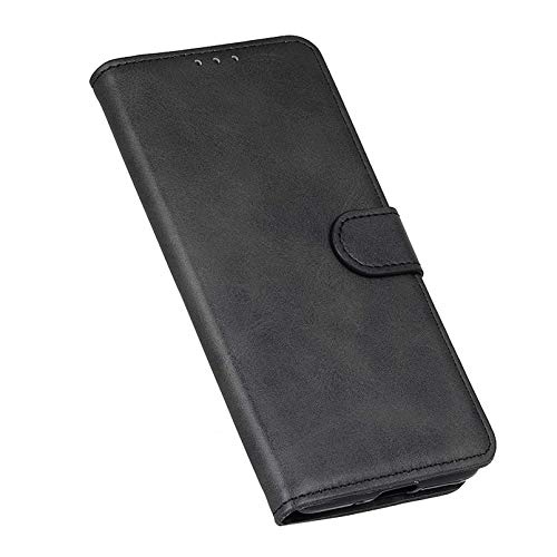 YAKUN Hülle für Xiaomi Redmi Note 11/11S(EU) Hülle Leder, Leder Flip Klappbar Lederhülle, TPU Folio Flip Wallet Cover Stand [Kartenslots] Schutzhülle Case. Schwarz von YAKUN