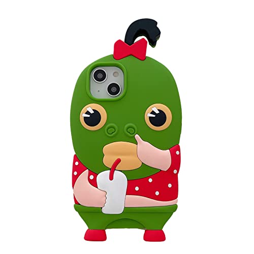 YAKVOOK Bunny für iPhone 14 Pro Hülle, Kawaii Handyhüllen Hüllen 3D Silikon Cartoon Ugly Fish Hülle Spaß für iPhone 14 Pro Niedliche Hülle Weiche Gummi Stoßfeste Schutzhülle für Frauen Mädchen von YAKVOOK