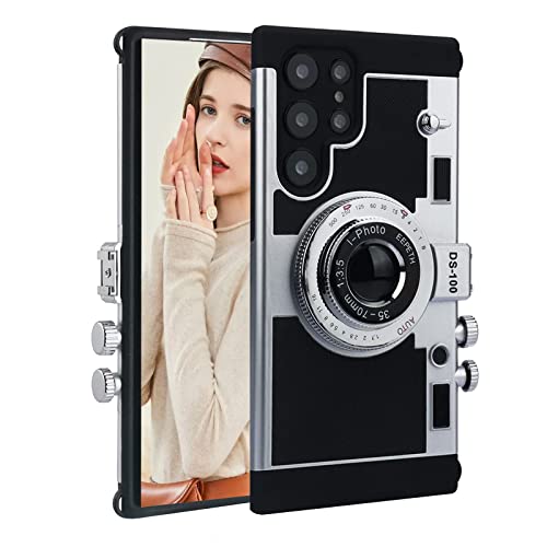 YAKVOOK Emily in Paris Schutzhülle für Samsung Galaxy S22 Ultra, einzigartiges cooles 3DKameraDesign [langes Schlüsselband] PCRückabdeckung + weiche SilikonStoßfeste Schutzhülle (Galaxy S22 von YAKVOOK