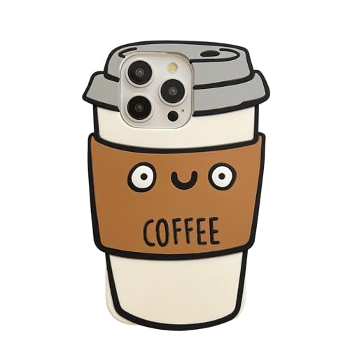 YAKVOOK Kawaii-Handyhüllen für iPhone 12 Pro Max, niedliche Cartoon-Kaffee-Handyhülle, 3D-lustige Schutzhülle für Damen und Mädchen, weiches Silikon, stoßfeste Schutzhülle für iPhone 12 Pro Max YAKVOOK Kawaii-Handyhüllen für iPhone 12 Pro Max, niedliche Cartoon-Kaffee-Handyhülle, 3D-lustige Schutzhülle für Damen und Mädchen, weiches Silikon, stoßfeste Schutzhülle für iPhone 12 Pro Max von YAKVOOK