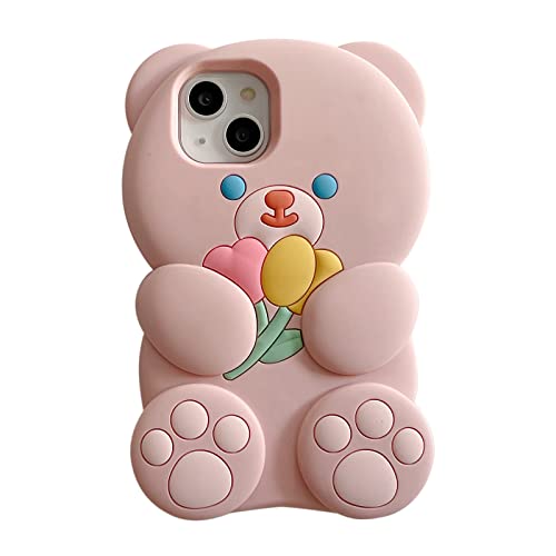 YAKVOOK Kawaii Phone Cases Apply to iPhone 12/12 Pro, Cute Cartoon Bear Phone Case with Flower Teddy Bear Pink Phone Case 3D iPhone 12/12 Pro Case Soft Silicone Shockproof Cover for Women Girls YAKVOOK Kawaii Phone Cases Apply to iPhone 12/12 Pro, Cute Cartoon Bear Phone Case with Flower Teddy Bear Pink Phone Case 3D iPhone 12/12 Pro Case Soft Silicone Shockproof Cover for Women Girls von YAKVOOK
