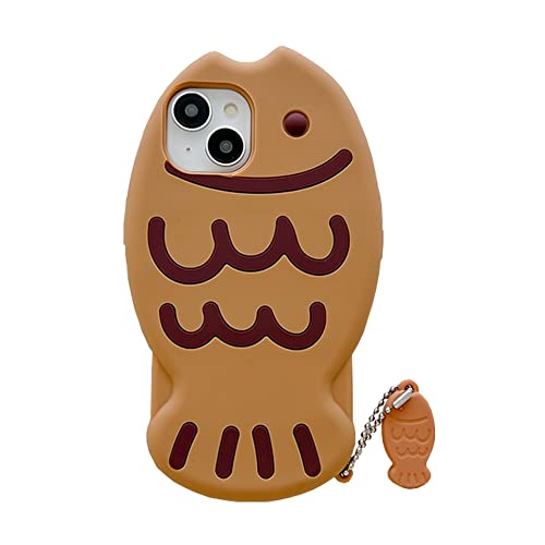 YAKVOOK Kawaii Phone Cases for iPhone 13 Pro, Cute Cartoon Taiyaki Phone Case 3D Funny Fish with Keychain Phone Case for Women Girls Soft Silicone Shockproof Cover for iPhone 13 Pro YAKVOOK Kawaii Phone Cases for iPhone 13 Pro, Cute Cartoon Taiyaki Phone Case 3D Funny Fish with Keychain Phone Case for Women Girls Soft Silicone Shockproof Cover for iPhone 13 Pro von YAKVOOK
