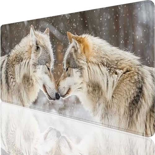 Mauspad 800x400x3mm Gaming Mousepad mit Wasserdicht und Rutschfester Gummi für PC-Büro, Schreibtischunterlage Arbeit, Gaming, Studium, Laptop, Computer, Zuhause - grau Wolf 3-0 Mauspad 800x400x3mm Gaming Mousepad mit Wasserdicht und Rutschfester Gummi für PC-Büro, Schreibtischunterlage Arbeit, Gaming, Studium, Laptop, Computer, Zuhause - grau Wolf 3-0 von YALNSENN