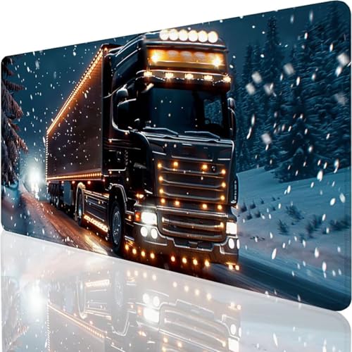 Mauspad XXL, 900x400x3mm, Mousepad Groß Gaming mit Motiv, Schreibtischunterlage, Spezielle Oberfläche, Verbessert Präzision Geschwindigkeit, Fransenfreie Ränder Tischunterlage Large Size grau LKW 2-E Mauspad XXL, 900x400x3mm, Mousepad Groß Gaming mit Motiv, Schreibtischunterlage, Spezielle Oberfläche, Verbessert Präzision Geschwindigkeit, Fransenfreie Ränder Tischunterlage Large Size grau LKW 2-E von YALNSENN
