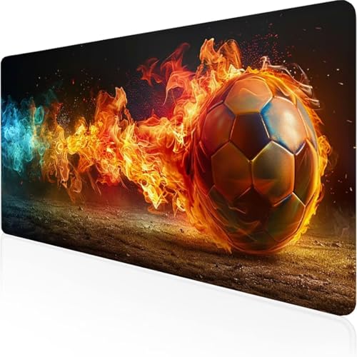 XXL Gaming Mauspad 800 x 400mm - Schreibtischunterlage Gross - XXL Mousepad Gaming und Office - Weltkarte schwarz Rot FußBall XXL Gaming Mauspad 800 x 400mm - Schreibtischunterlage Gross - XXL Mousepad Gaming und Office - Weltkarte schwarz Rot FußBall von YALNSENN