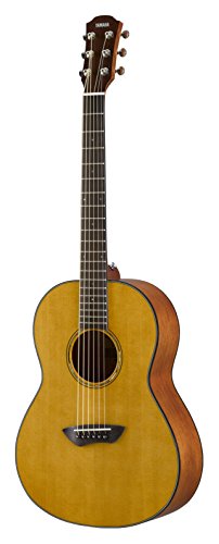 Yamaha CSF1MVN Westerngitarre natur, Kompakte und elegante Akustikgitarre mit sattem Sound, Ideal für unterwegs, Inklusive Gitarrentasche, ¾ Mensur von YAMAHA
