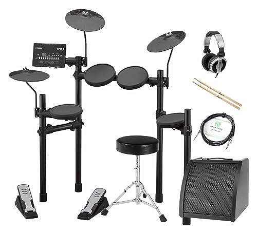 Yamaha DTX402K Compact E-Drum Kit (Set inkl. Verstärker, Hocker, Kopfhörer, Kabel und Sticks) von YAMAHA