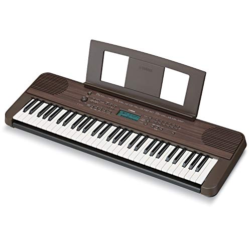 Yamaha Digital Keyboard PSR-E360DW, dunkle Walnuss – Digitales Einsteiger-Keyboard mit 61 Tasten mit Anschlagdynamik – Portable Keyboard im vielseitigen Design für jeden Wohnraum von YAMAHA