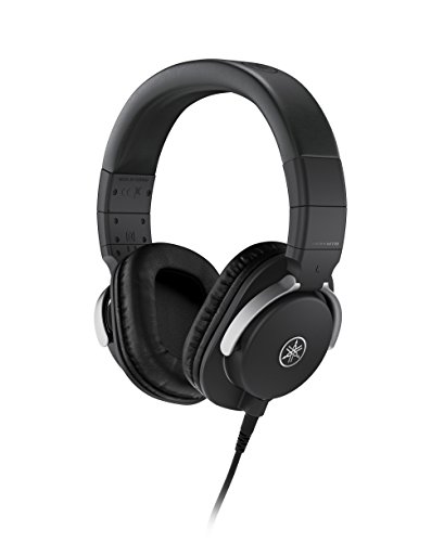 Yamaha HPH-MT8 Studio-Kopfhörer – Faltbare High End Kopfhörer mit 3 m Kabel (glatt) und 1,2 m Spiralkabel mit 6,3 mm Standard-Stereo-Adapterstecker – Schwarz von YAMAHA