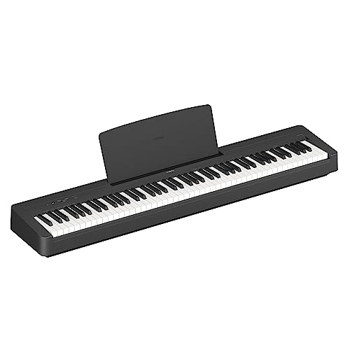 Yamaha P-145 Digital Piano, Schwarz – Leichtes und tragbares Digital Piano mit der Graded-Hammer-Compact Tastatur mit 88 gewichteten Tasten und 10 Instrumentenklängen von YAMAHA