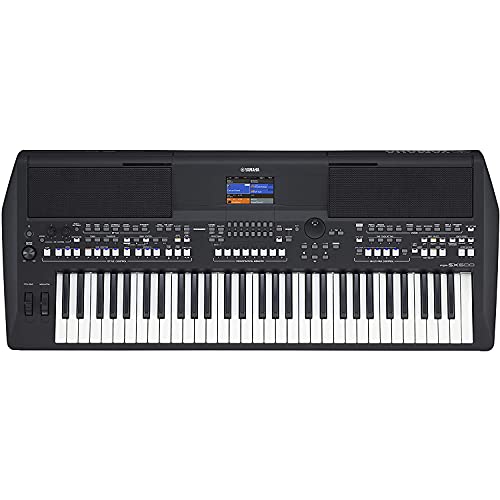 Yamaha PSR-SX600 Digital Keyboard, schwarz – Hochwertiges Digital Arranger Workstation Keyboard mit 850 authentischen Instrumentenklängen & DJ-Styles – 61 anschlagdynamische Tasten von YAMAHA